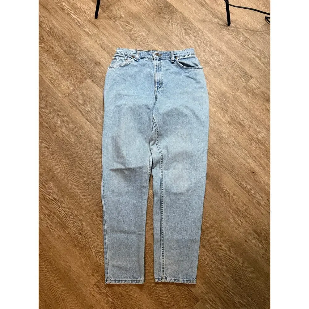 Vintage Levi's 551 Light Wash Denim Jeans Made In USA Size 30x30 Red Tab